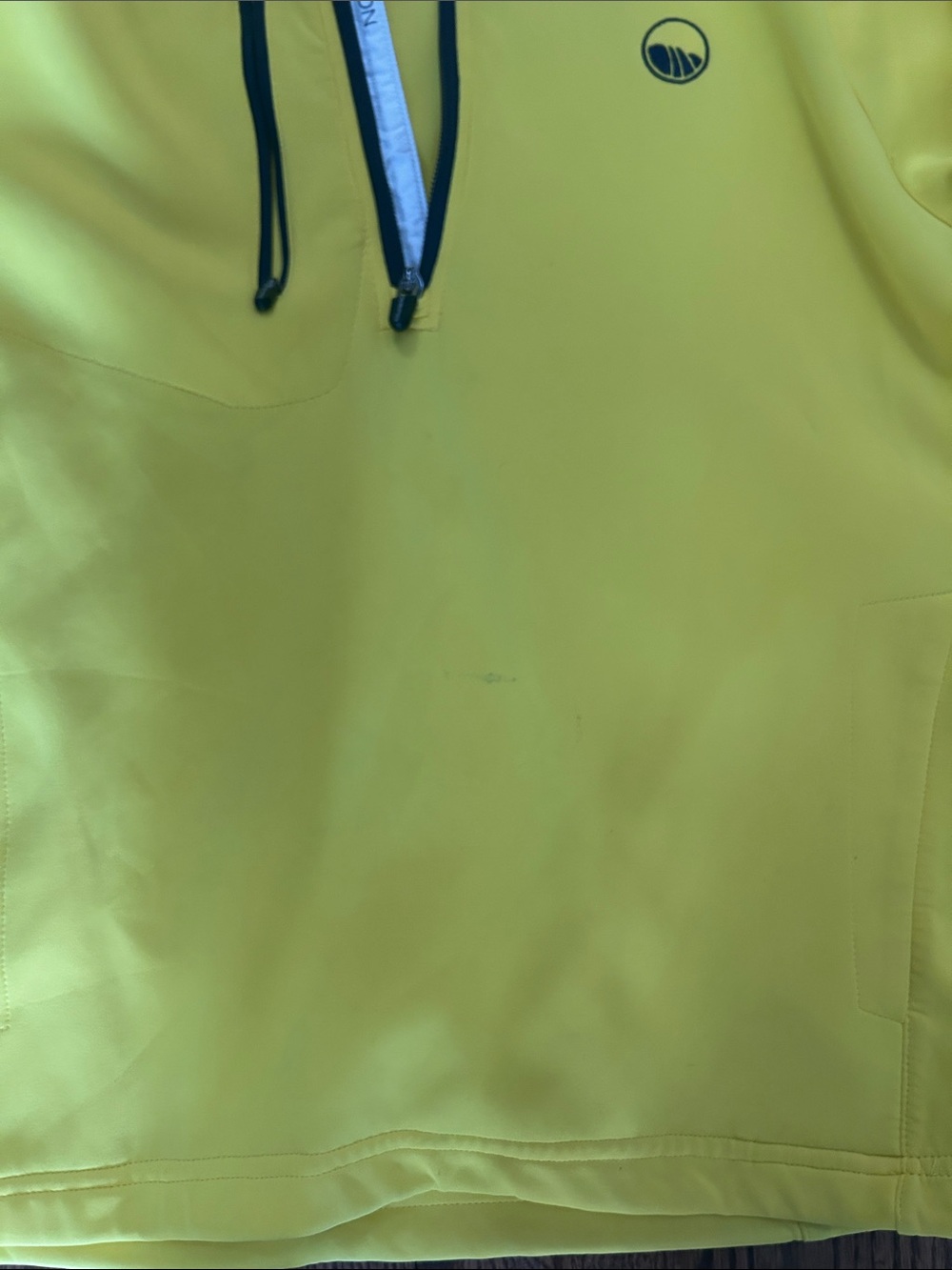 Men's Yellow Half-Zip Performance Jacket- - Picture 4 of 6